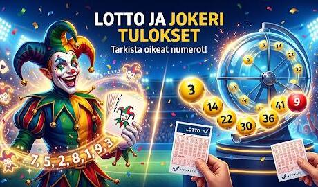 Lotto ja Jokeri tulokset -Tarkista oikeat numerot